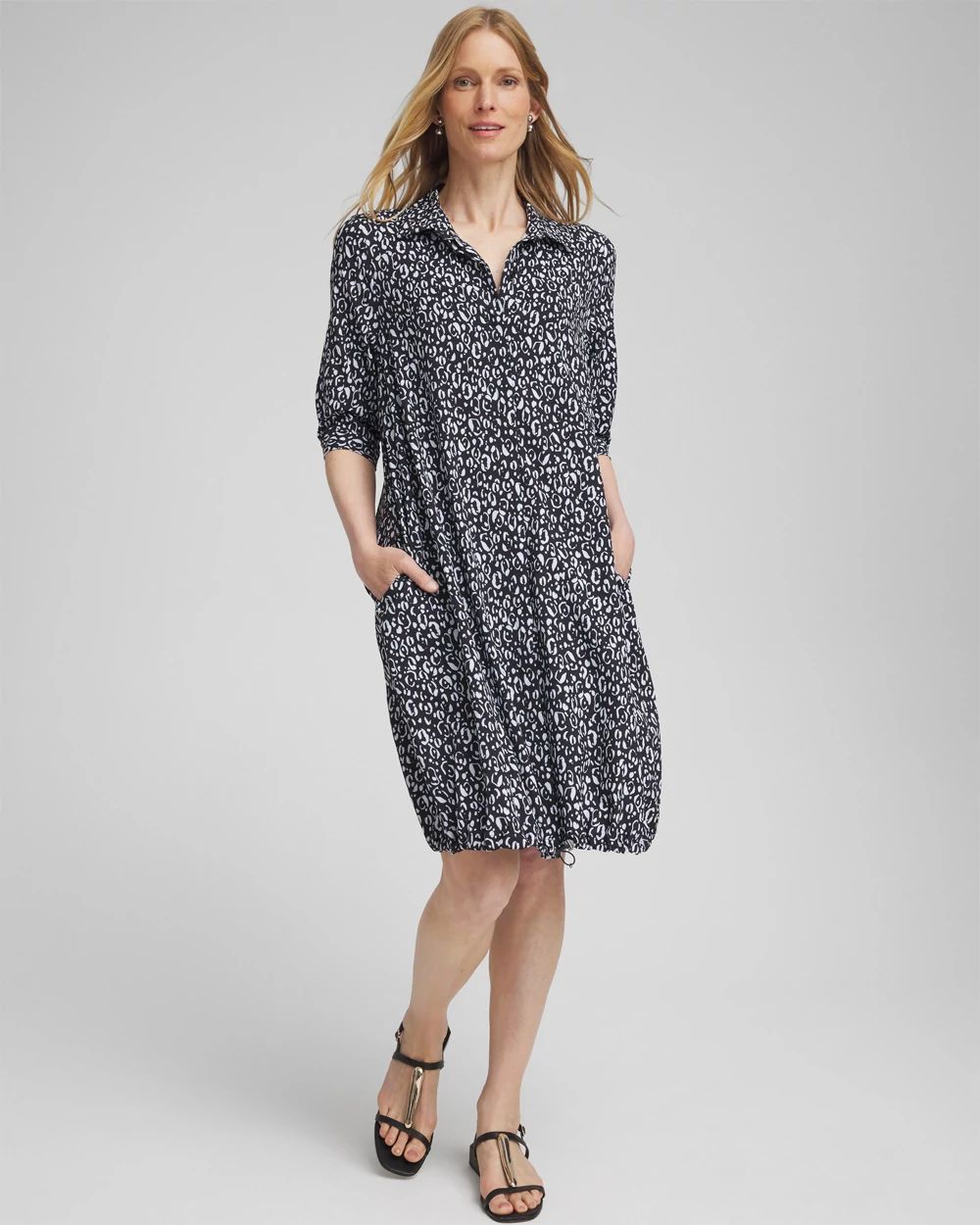 Zenergy® UPF Animal Print Bungee Dress | Chico's Zenergy® UPF Animal Print Bungee Dress | Chico's